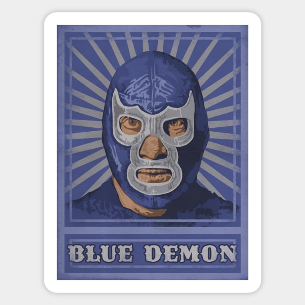 Blue Demon Poster Sticker by TheManito